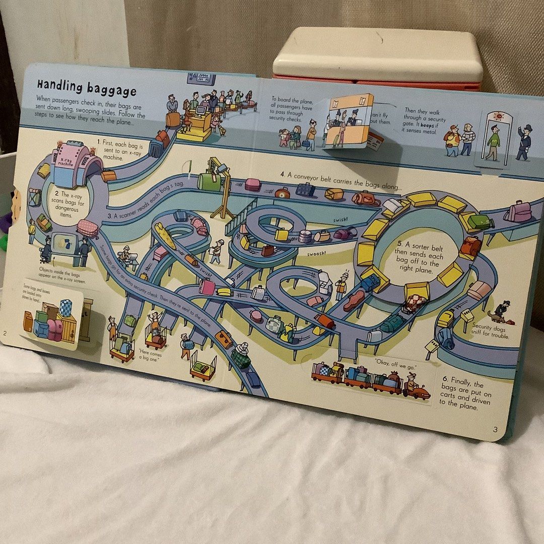 Usborne Flip Flap Airport Board Book on Carousell