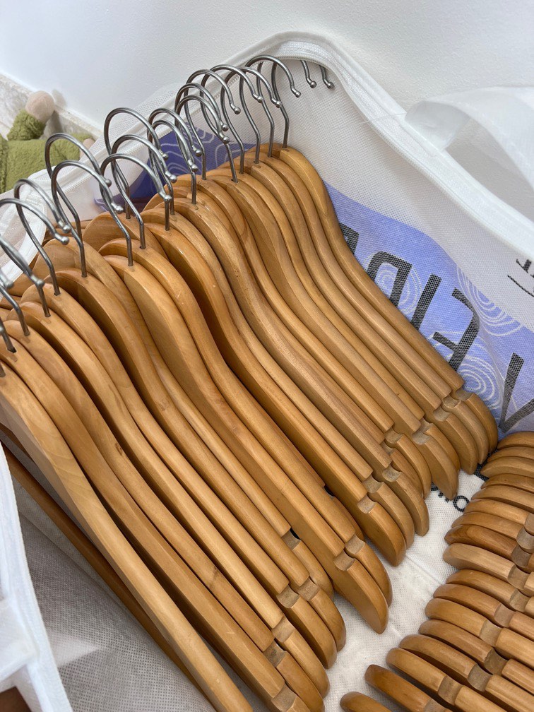 Used wooden hangers HipVan, Furniture & Home Living, Home Improvement