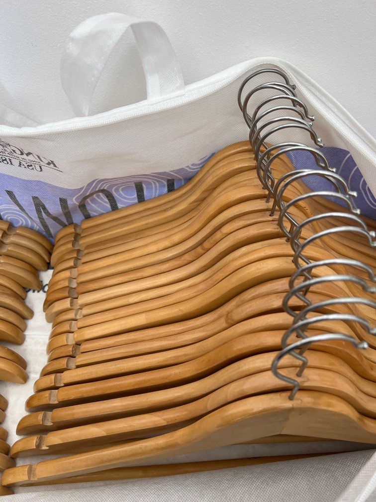 Used wooden hangers HipVan, Furniture & Home Living, Home Improvement