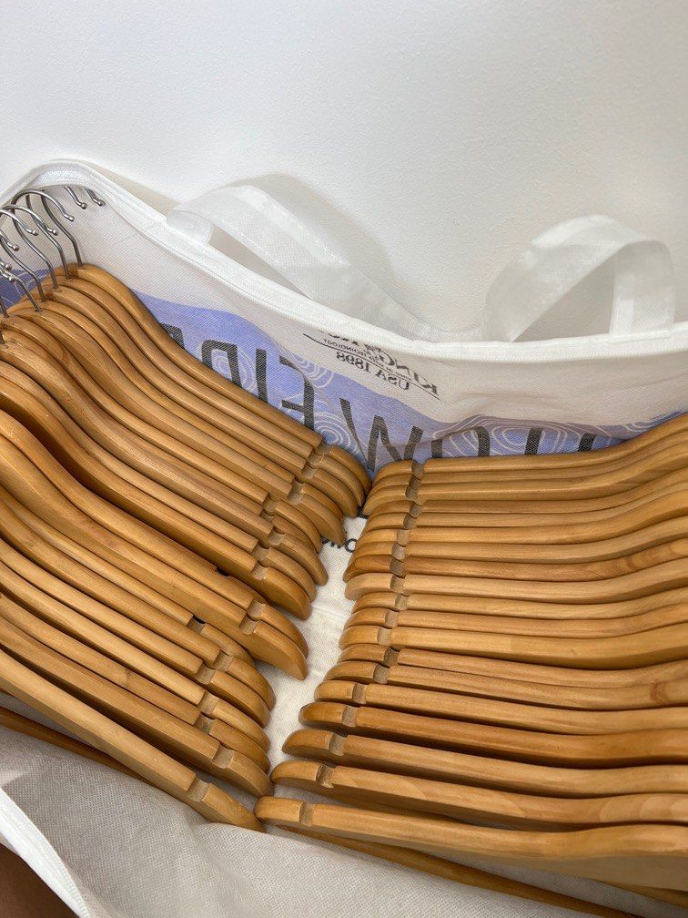 Used wooden hangers HipVan, Furniture & Home Living, Home Improvement