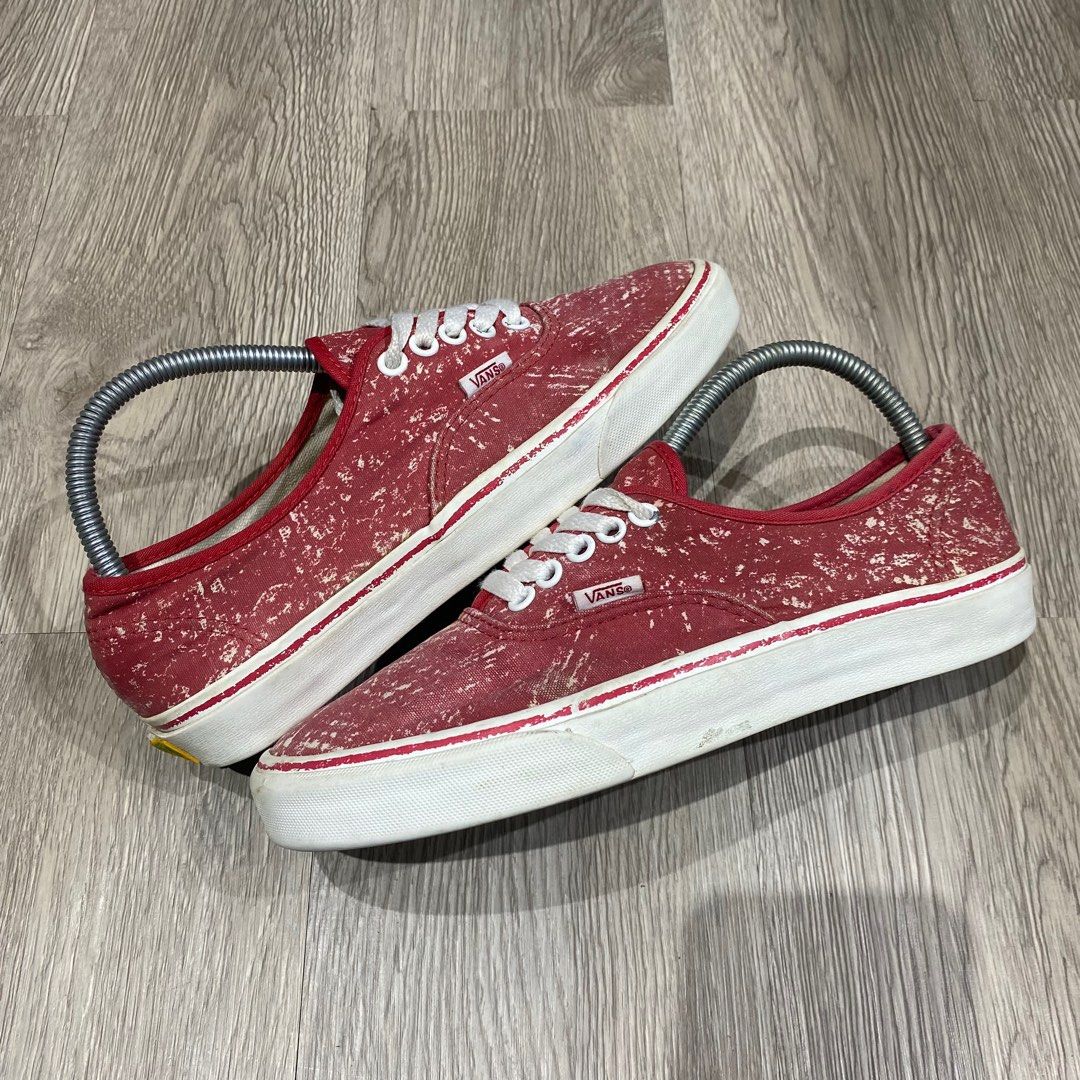 Vans red sparkle shoes hot sale