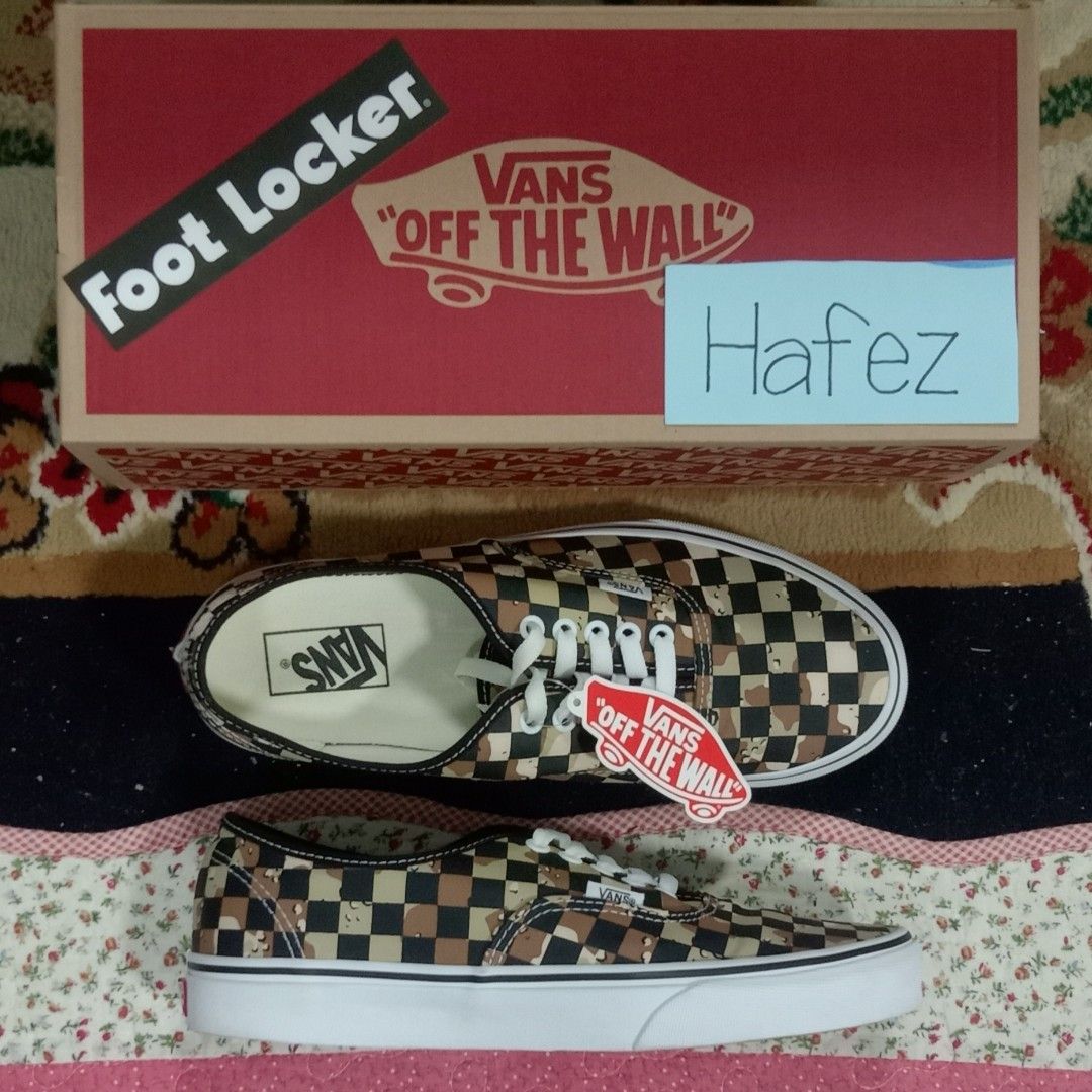 Camo and checkered vans shop