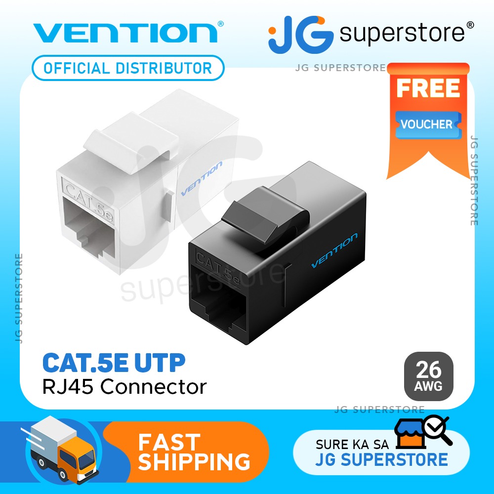 Vention RJ45 Connector CAT 5E UTP Keystone Jack Coupler for Network ...