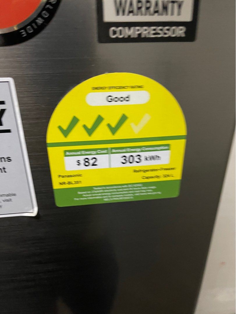 Very new Panasonic 324L refrigerator / fridge, TV & Home Appliances