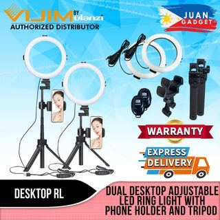 Vijim by Ulanzi Double 2 Sets Ring Light With Vlog Tripod Kit for Vlogging, Photography and Live Stream   | JG Superstore
