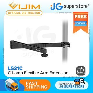 Vijim by Ulanzi LS21C Flexible Boom Arm Extension with C-Lamp Tube Mount Clamp, Panoramic Ball Head for Smartphones, DSLR Cameras, Lights, Microphone | JG Superstore