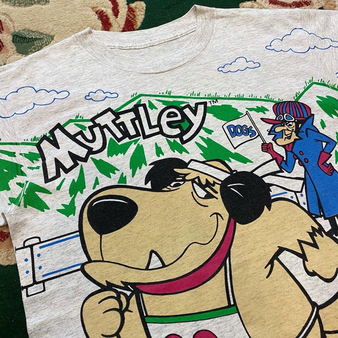 Vintage 1994 Muttley Wacky Races All Over Print Tshirt, Men's Fashion ...