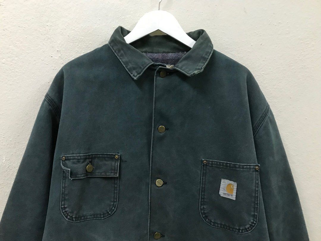 Vintage carhartt blanket best sale lined jacket