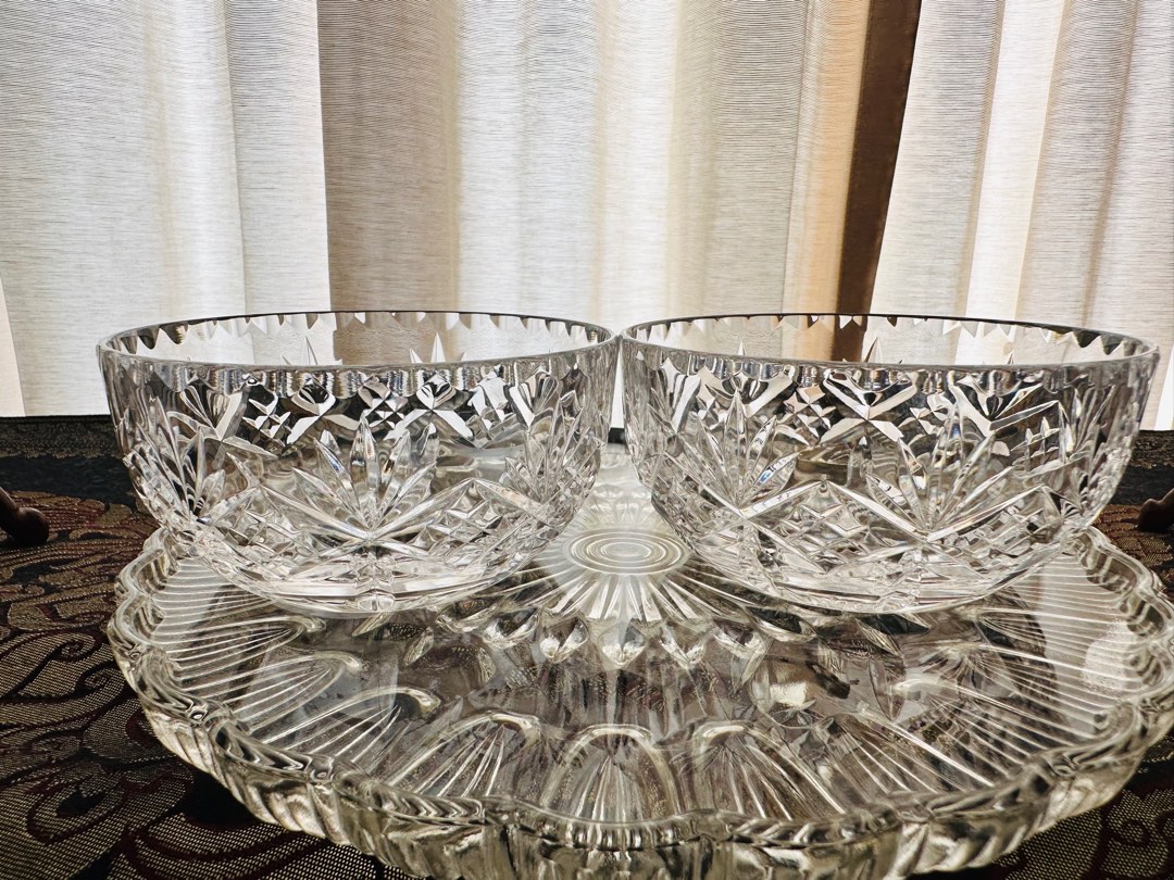 Vintage crystal bowls x 2, Hobbies & Toys, Collectibles & Memorabilia