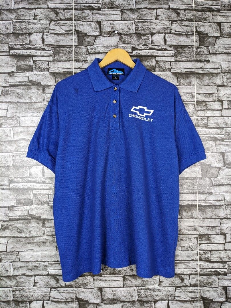 Vintage Tri.Mountain Chevrolet Polo Shirt Button Casual Wear