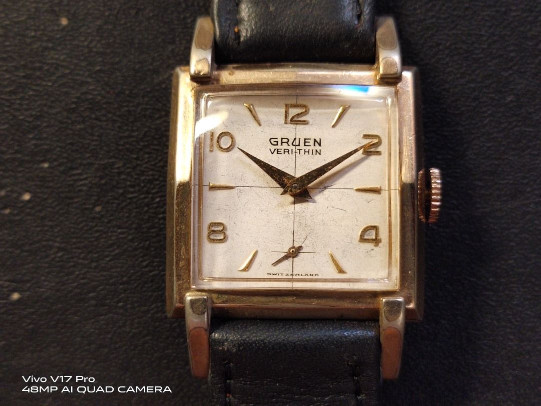 Gruen watch 10k rgp bezel outlet