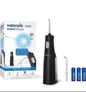Waterpik Black WF-02 Cordless Water Flosser Battery operated & Portable for Travel & Home Cordless