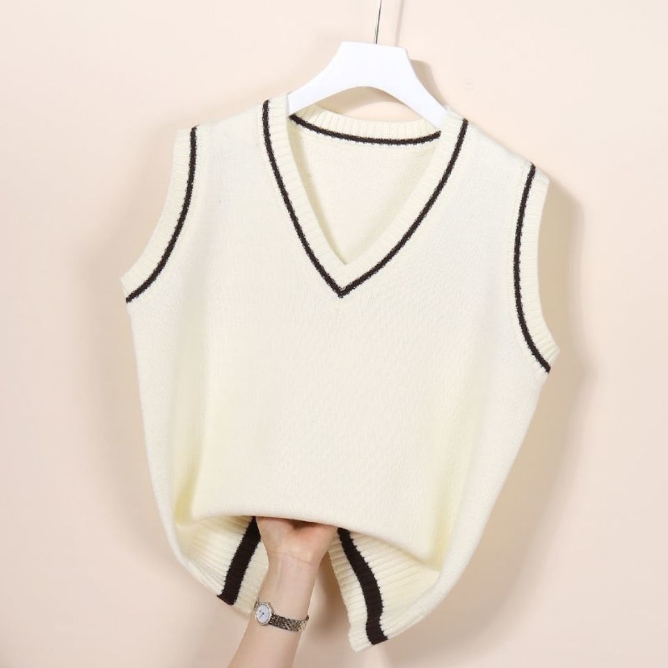 GETADME Autumn Winter Knitted 3 Pieces Set Office Ladies Elegant Knitted Vest+white Shirts+wide Leg Pants Sets For Women Clothing 2025