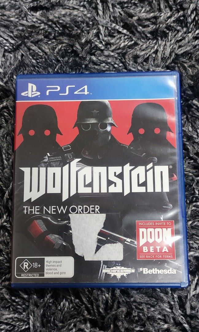 Wolfenstein PS4 (Category: PlayStation) located in Senai. Submitted by ihsan_david (Listing ID 1237277335, Image 1). Description: wolfenstein ps4 untuk dipermain. CD masih elok.