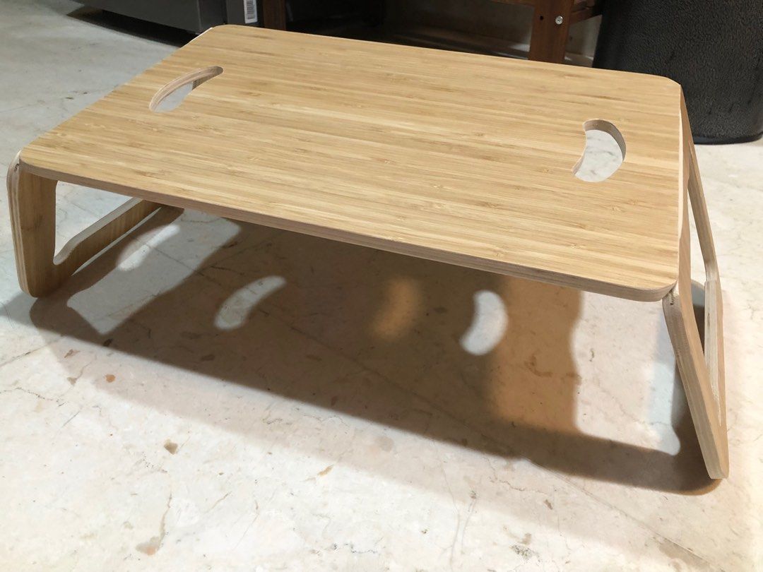 Wooden foldable lap desk/ meja lipat laptop ikea on Carousell