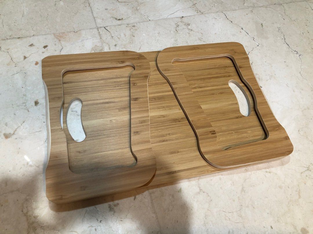 Wooden foldable lap desk/ meja lipat laptop ikea on Carousell