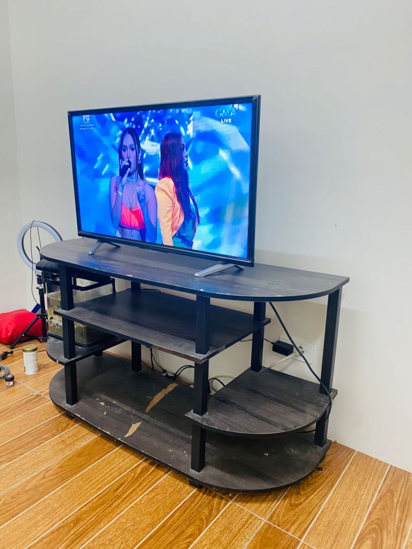 wooden tv stand on Carousell