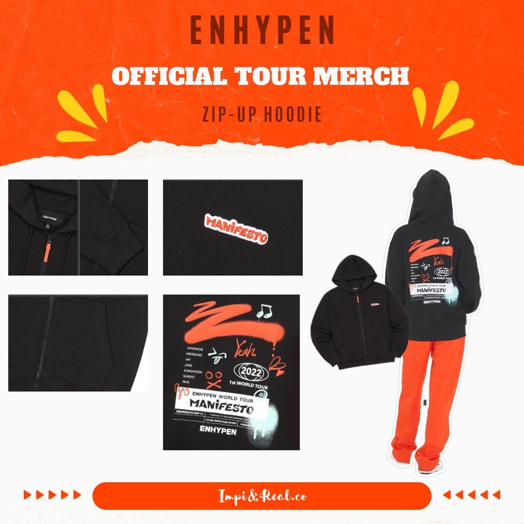 [SOLD OUT] Official Enhypen Tour Merch Zipup Hoodie, Hobbies & Toys