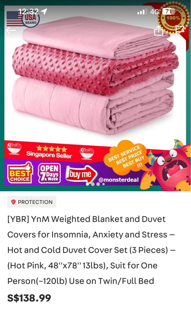 Weighted blanket for 120 lbs sale