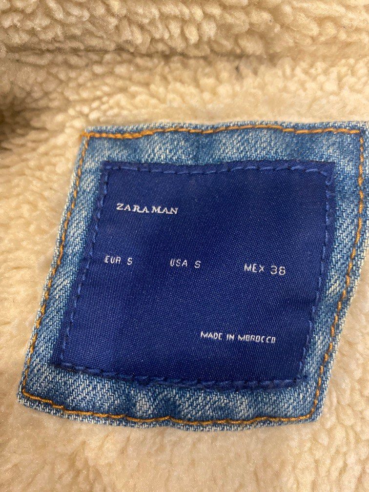 ZARA MAN Denim Jacket Sherpa, Men's Fashion, Coats, Jackets and
