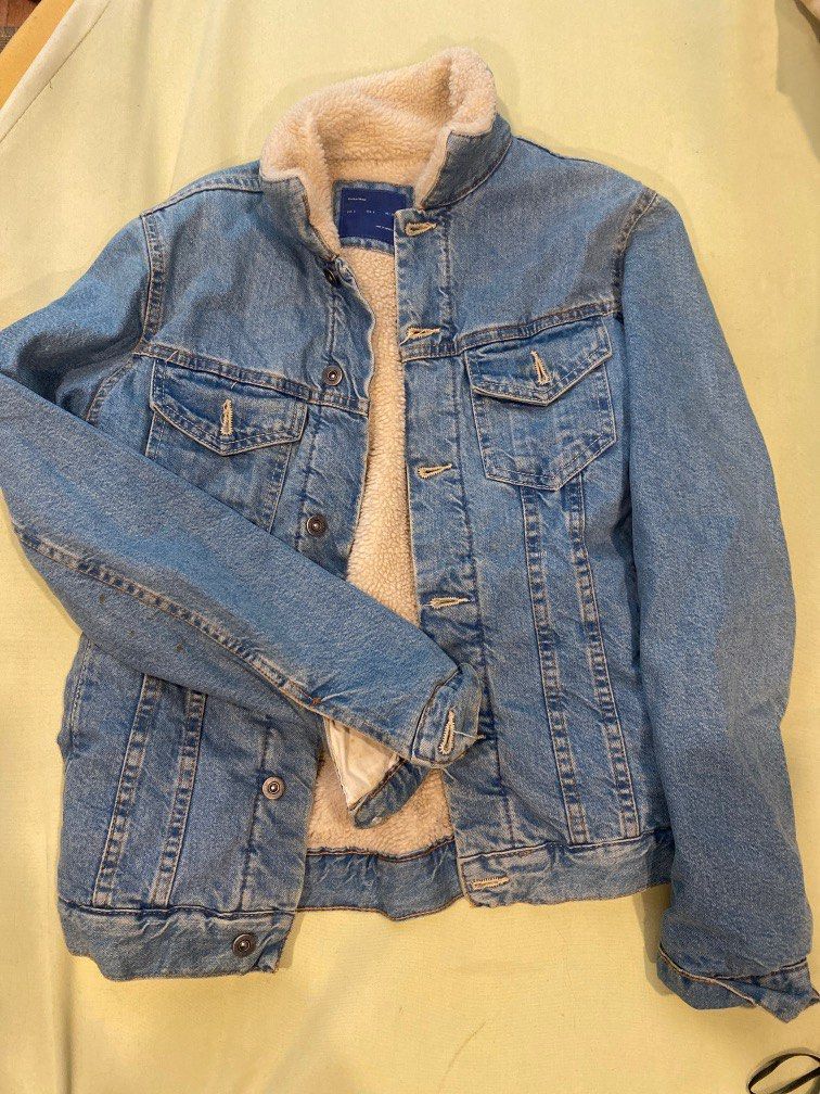 Zara denim sherpa jacket clearance