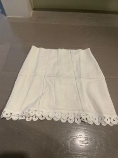 Zara White Linen Skirt
