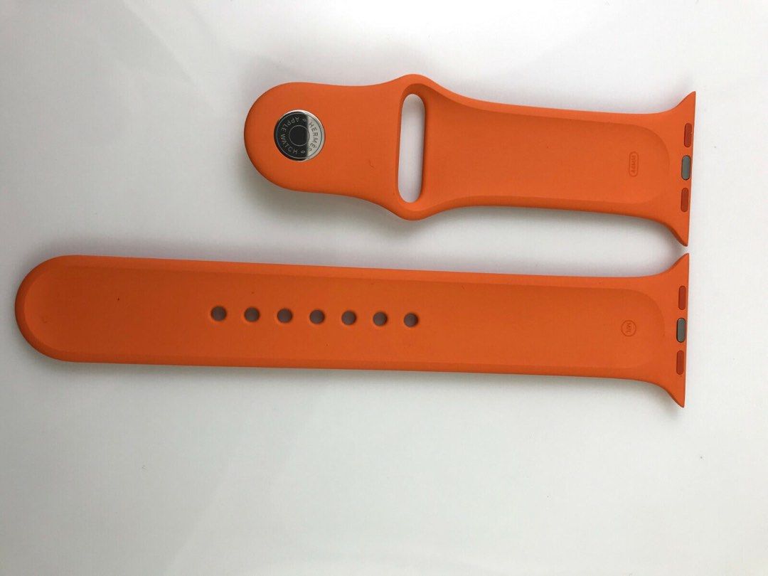 100 Apple Orignial Hermes Apple Watch 41mm Sport Band Orange 41mm S M Carousell