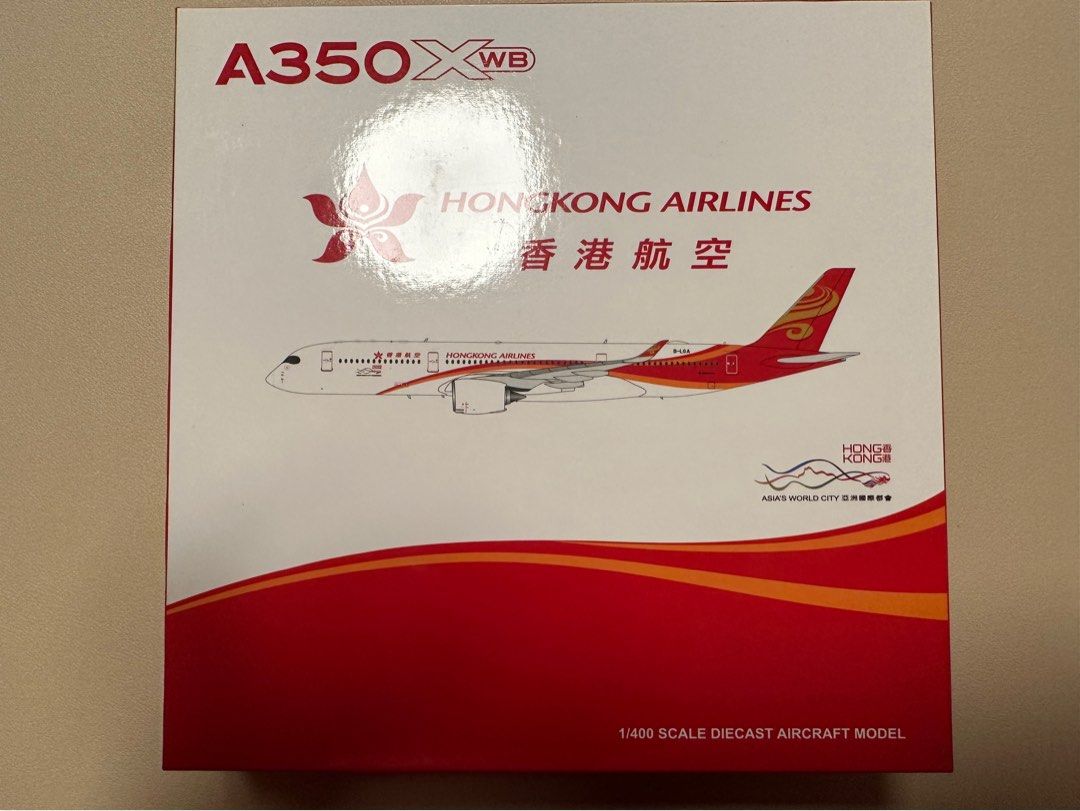 1:400 Jc Wings Hong Kong Airlines 香港航空A350-900 B-LGA 飛機模型 