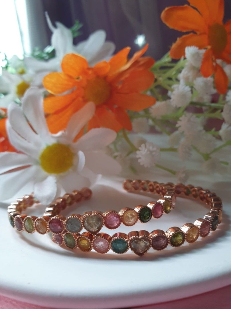 14K Rose Gold Tourmaline Bracelet