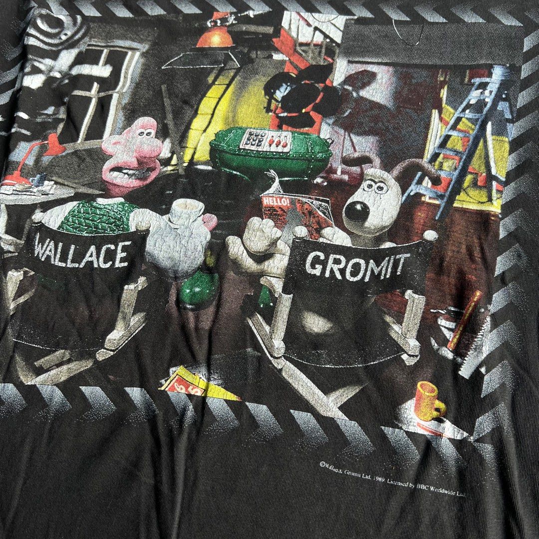 1989 Vintage Wallace and Gromit Tshirt, Men's Fashion, Tops & Sets