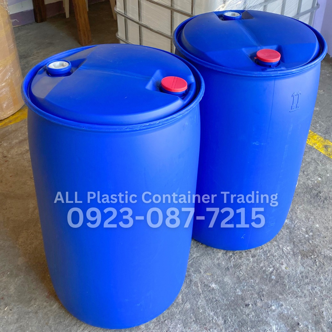 200 Liter Blue Plastic Drum Single Ring Barrel Chemical Grade HDPE