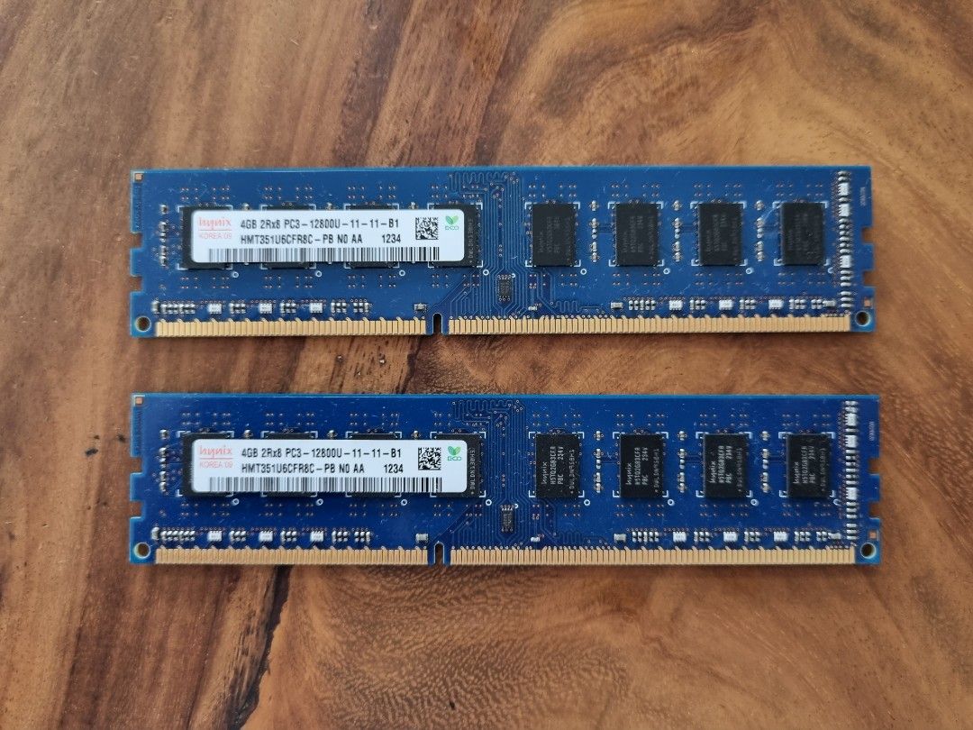2x4GB DDR3 RAM Computers Tech Parts Accessories Computer