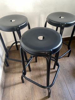 3x Ikea Raskog Bar stool, black, 63 cm