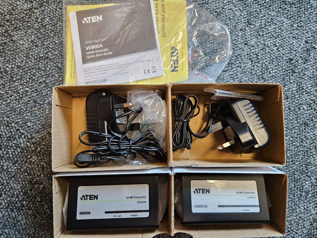 99% ATEN HDMI Extender VE800A, 電腦＆科技, 電腦周邊及配件, 電腦線、轉接線及轉換器- Carousell