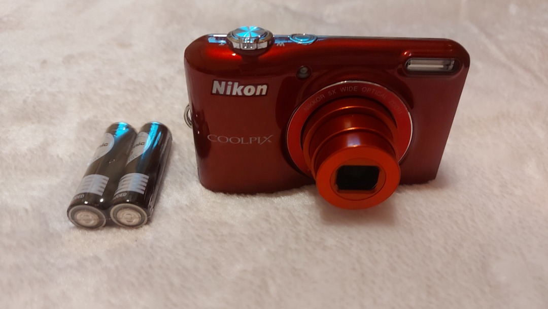 無外盒) 9.9新Nikon COOLPIX L28 公司貨紅色6/14, 相機攝影, 相機在 