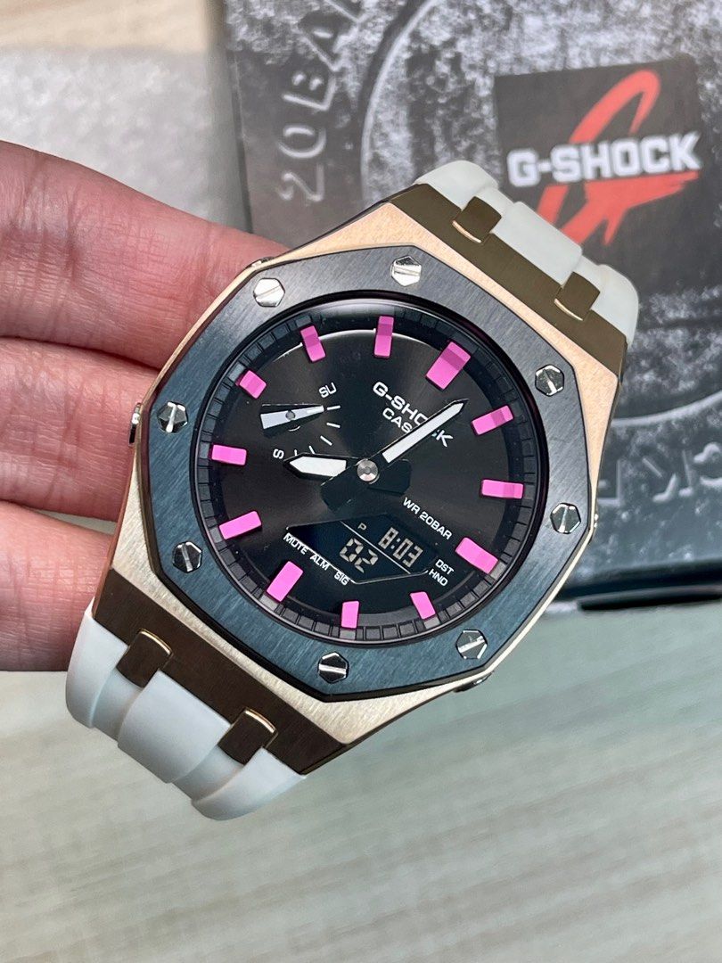 G shock top black pink