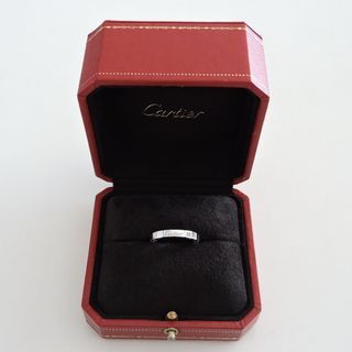 二手 Cartier 卡地亞 Lanieres 18K金 白K金Tank戒指 53號 女戒 男戒 尾戒