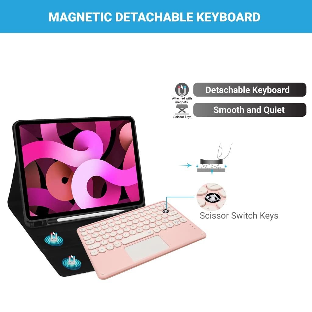 適用於 iPad、Microsoft Surface 和 iOS Android Windows 設備的通用智能觸摸板充電鍵盤 bbsckp ...