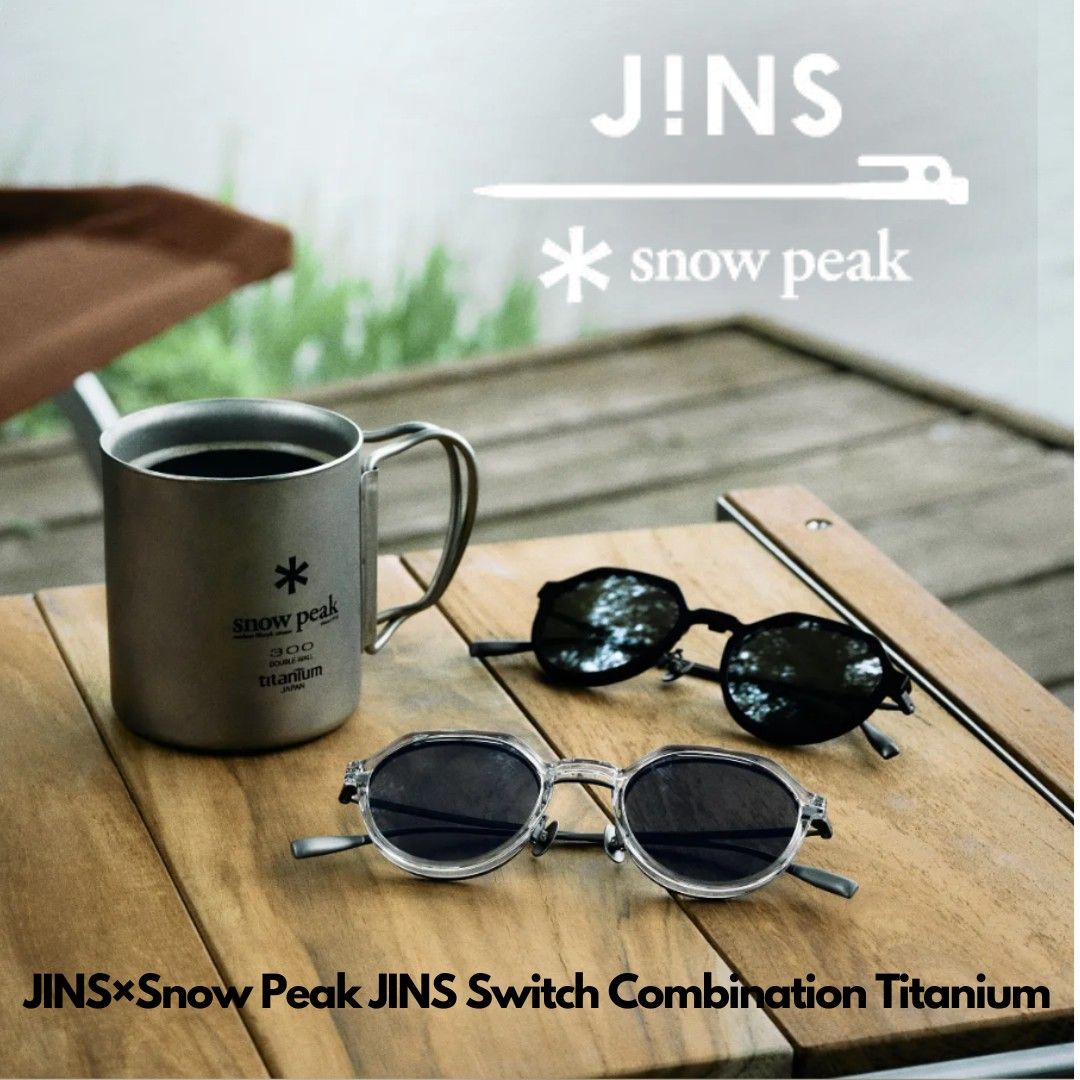 JINS/Snow Peak サングラス UMF-23S-017 JINS×Snow Peak JINS Switch Combination Titanium ボストン