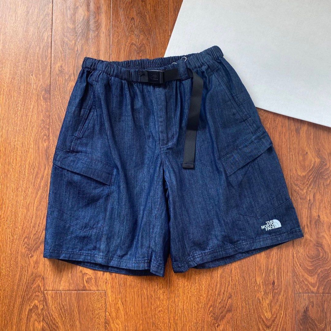 日本優惠預訂the north face 刺繡logo nylon denim versatile short 洗