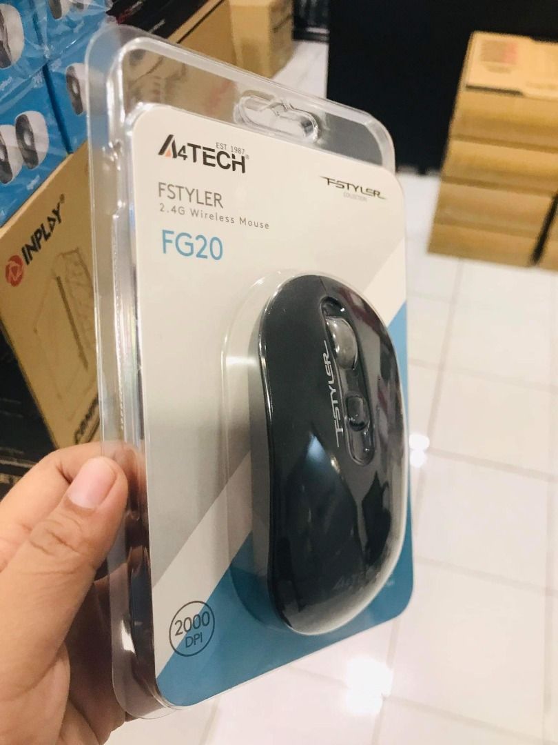 A4Tech Fstyler FG20 Wireless Mouse Grey, Computers & Tech, Parts ...
