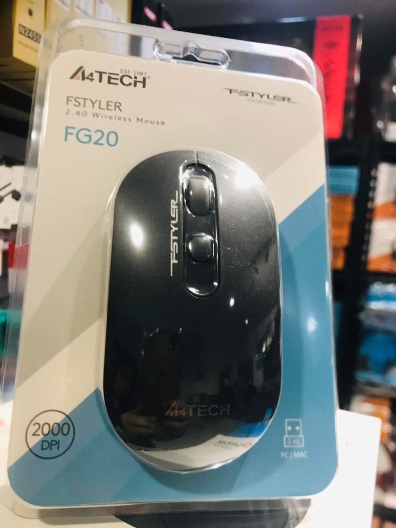 A4Tech Fstyler FG20 Wireless Mouse Grey, Computers & Tech, Parts ...