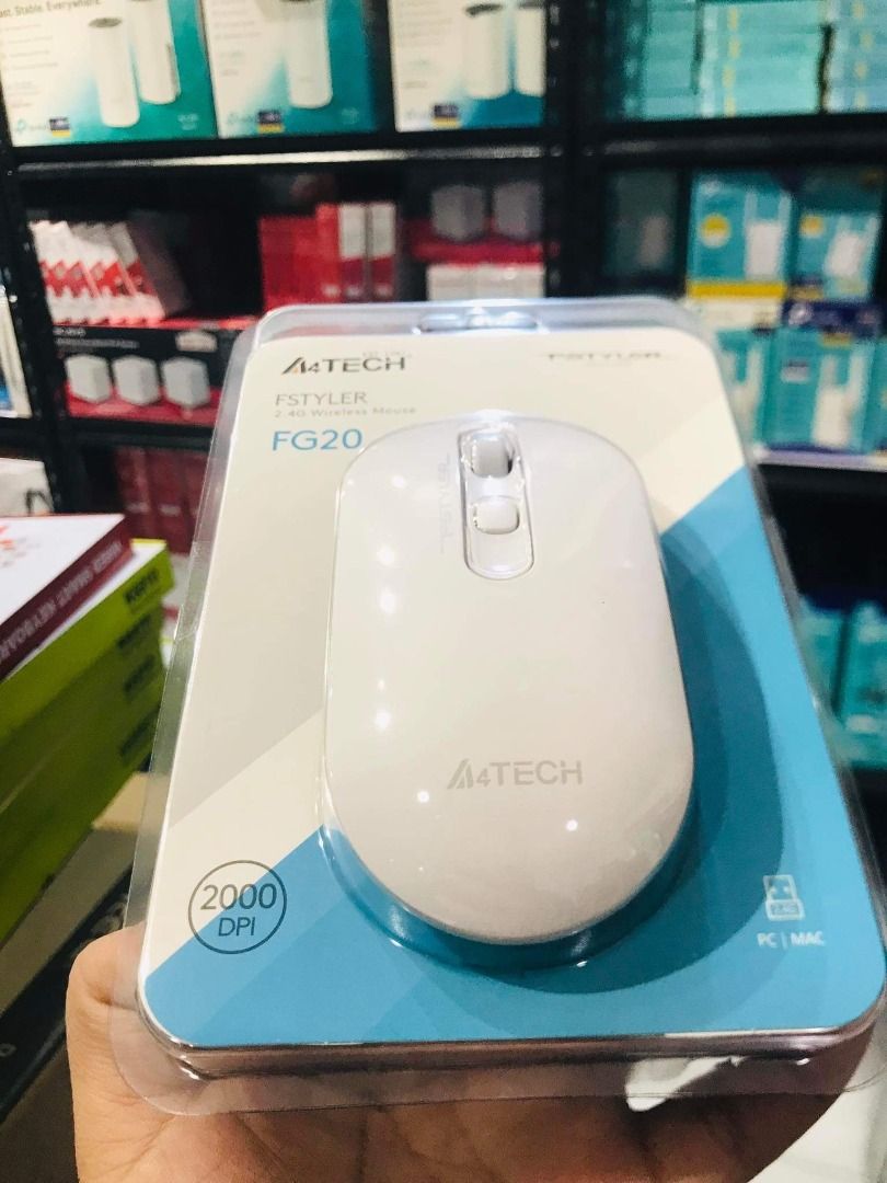 A4Tech Fstyler FG20 Wireless Mouse White, Computers & Tech, Parts ...