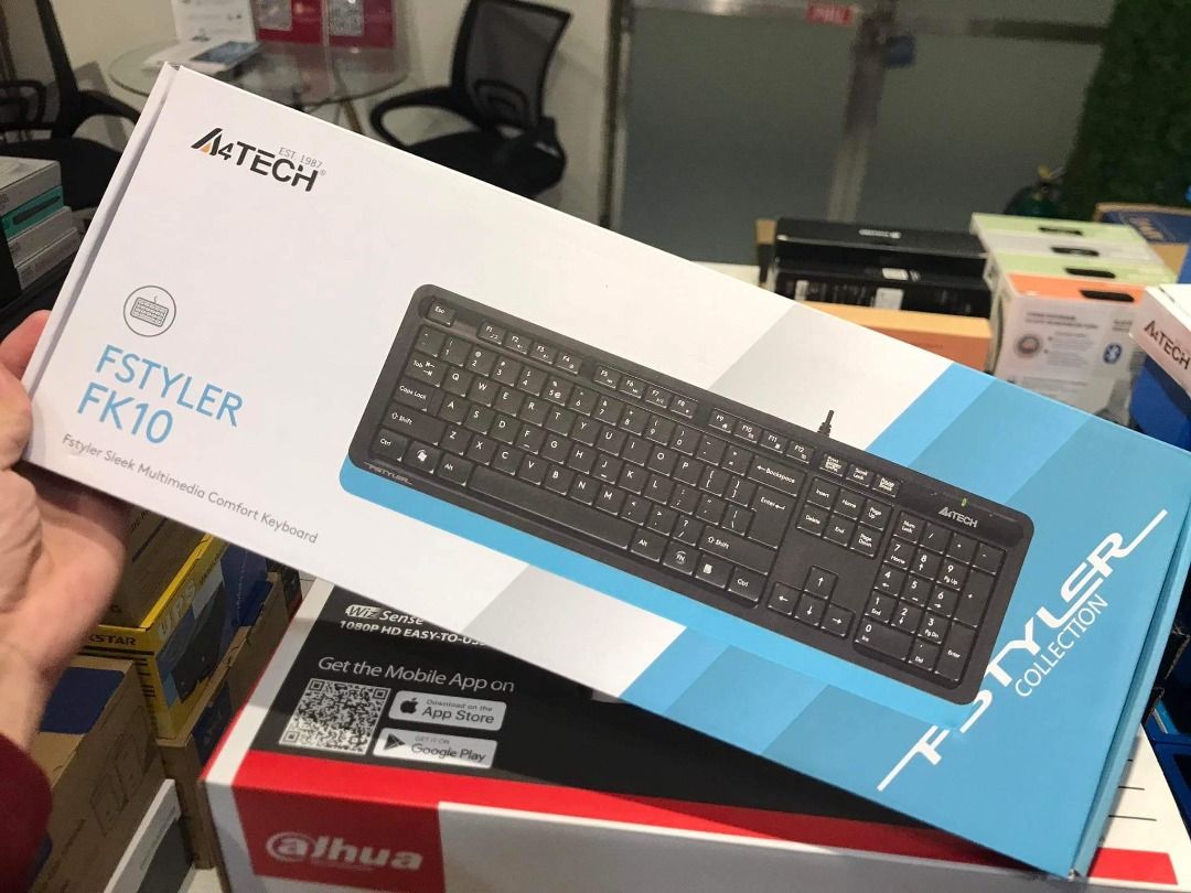 A4Tech Fstyler FK10 Keyboard USB Blue, Computers & Tech, Parts ...