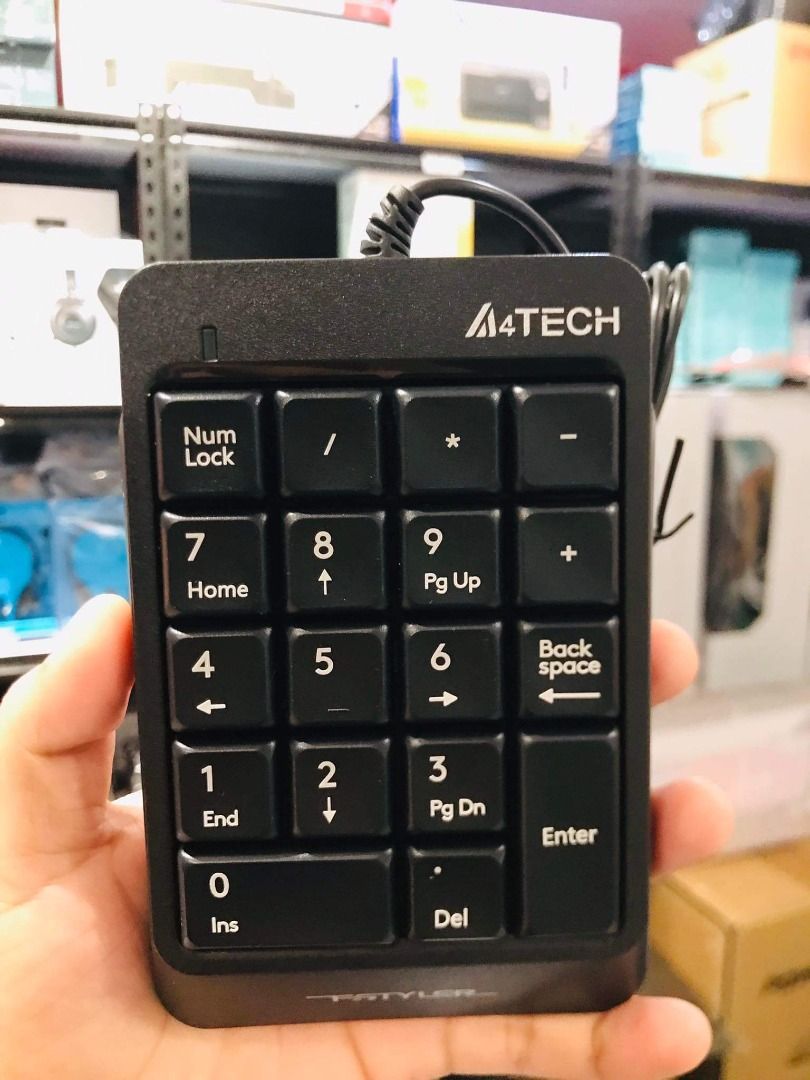 A4Tech Fstyler FK13M Numeric Keypad Micro USB Black, Computers & Tech ...