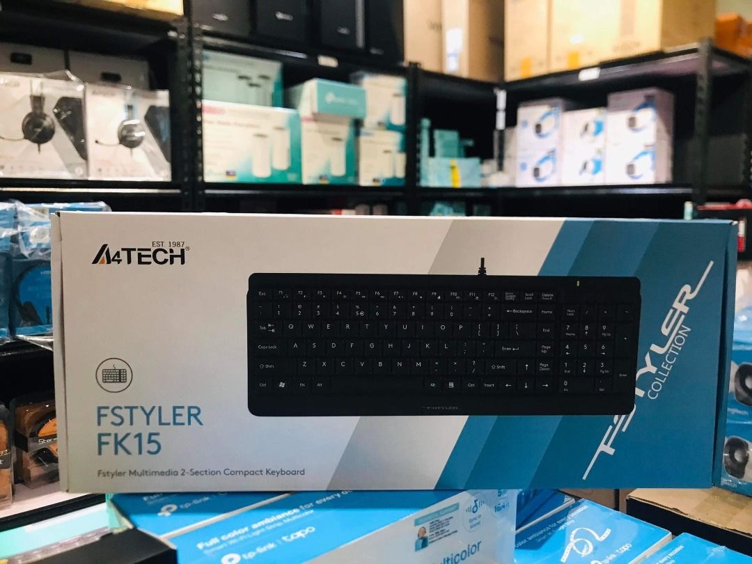 A4Tech Fstyler FK15 2-Section Compact Keyboard USB Grey, Computers ...
