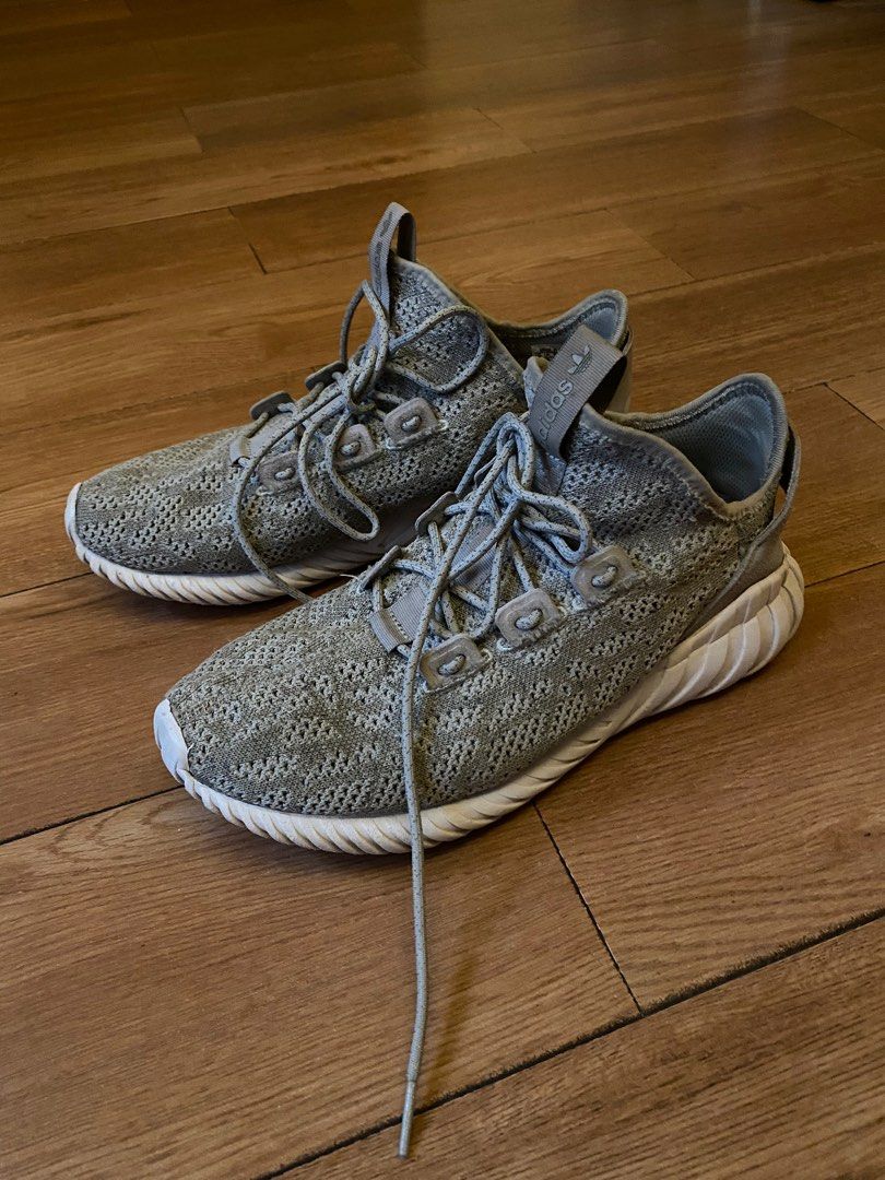 Adidas Tubular Doom Sock PK Grey Fesyen Pria Sepatu Sneakers