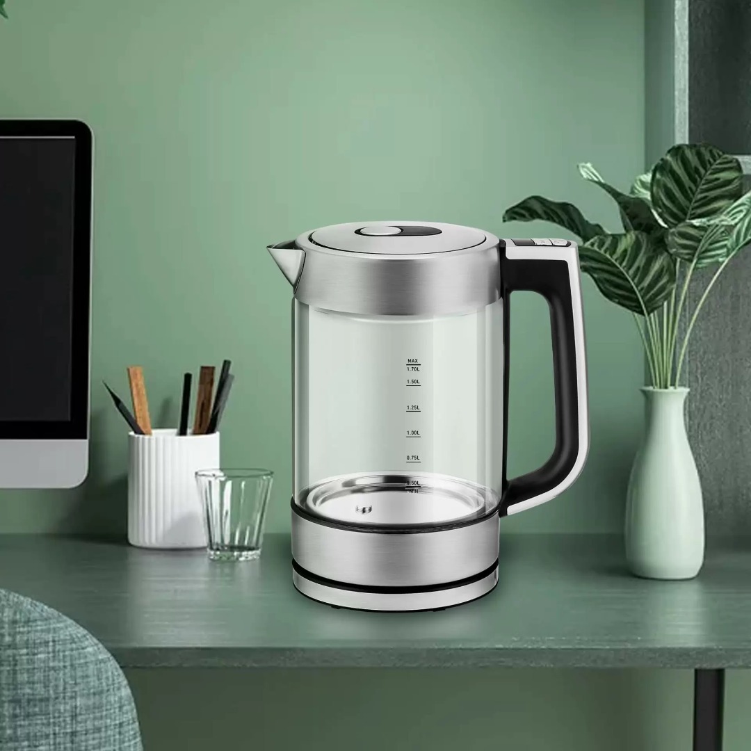 Adjustable Temperature Digital Glass Electric Kettle With Tea Filter