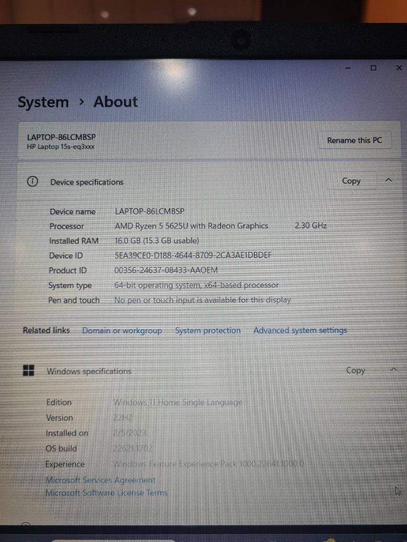 (Almost!) New HP Laptop 15seq3 Series, Computers & Tech, Laptops