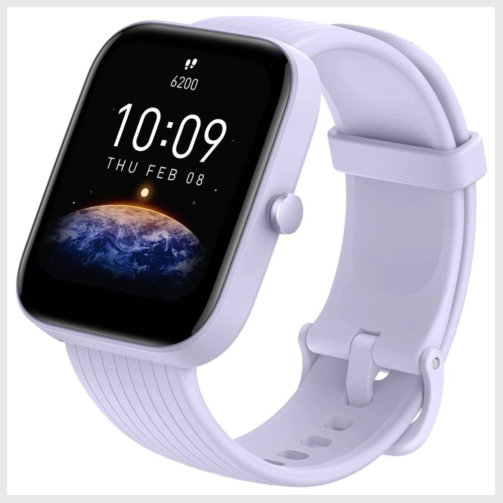 Amazfit Bip 3 Smart Watch for Women Health Fitness Tracker with 1.69 Large Color Display 14 Day Battery Life 60 Sports Modes Blood Oxygen Heart Rate Sleep Monitor 5 ATM Water resistant Blue Mobile